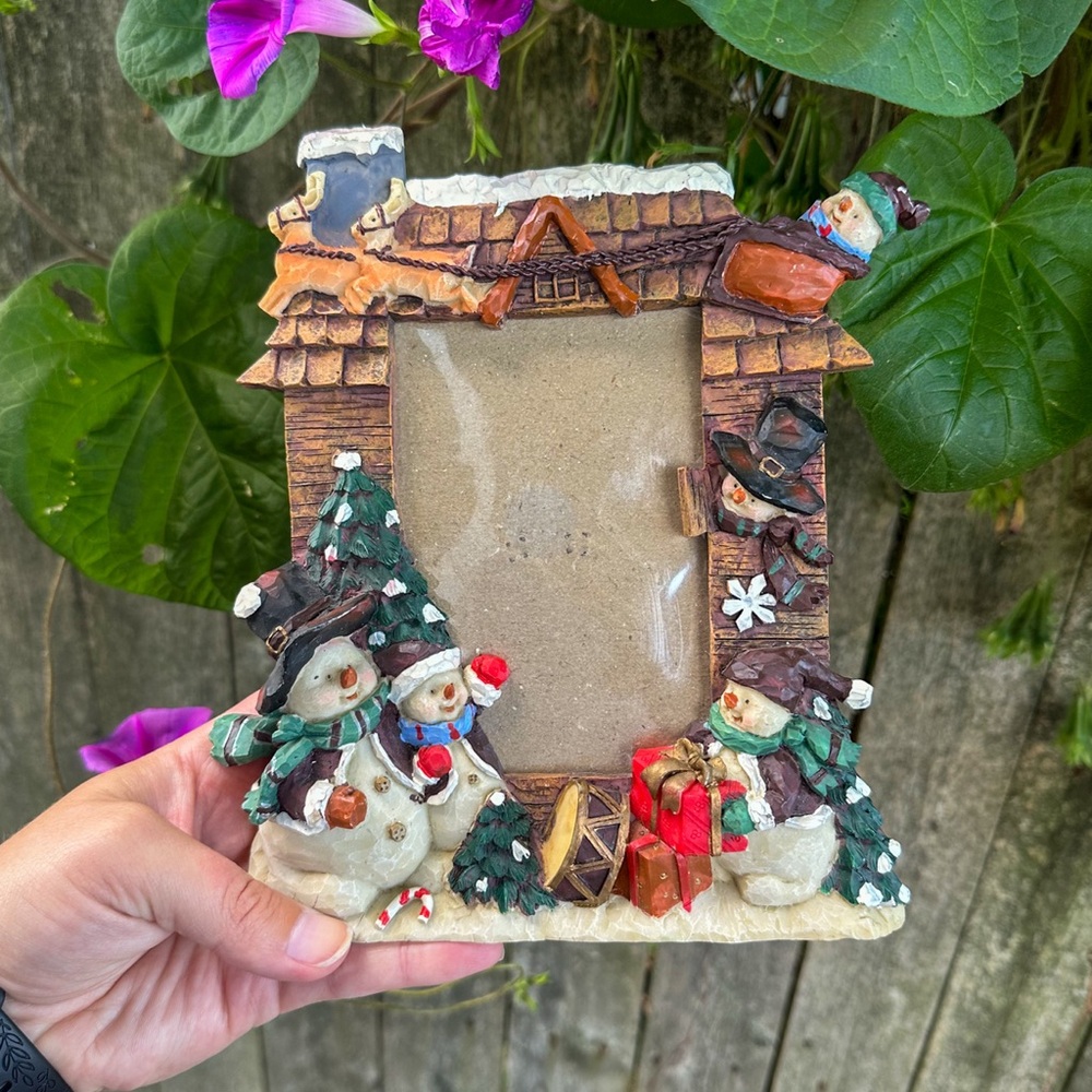 Festive Snowman Picture Frame - Picture 1 of 5